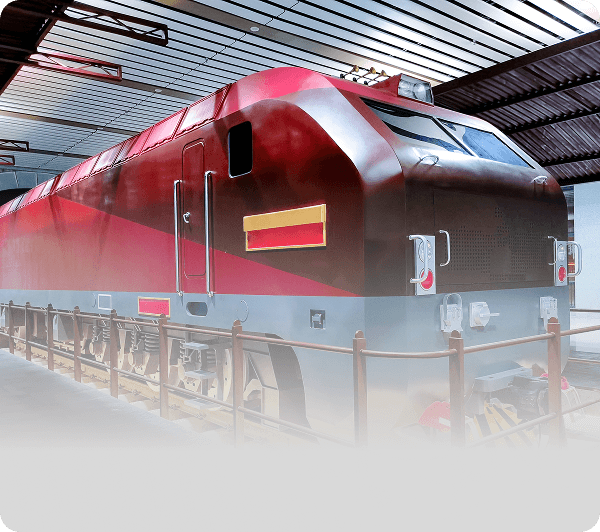 Tren de carga para logistica y transporte mercancias internacional.